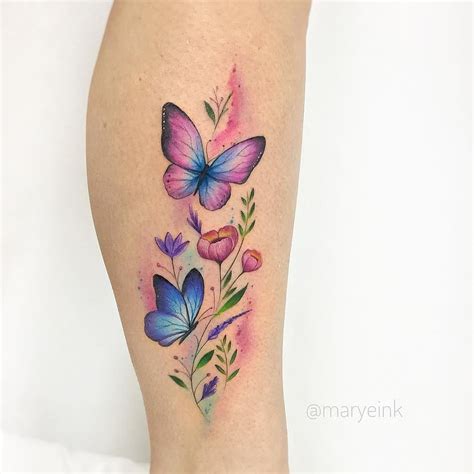 tatuajes de mariposas en el muslo dela pierna|80 ideas de tatuajes de mariposas y su significado